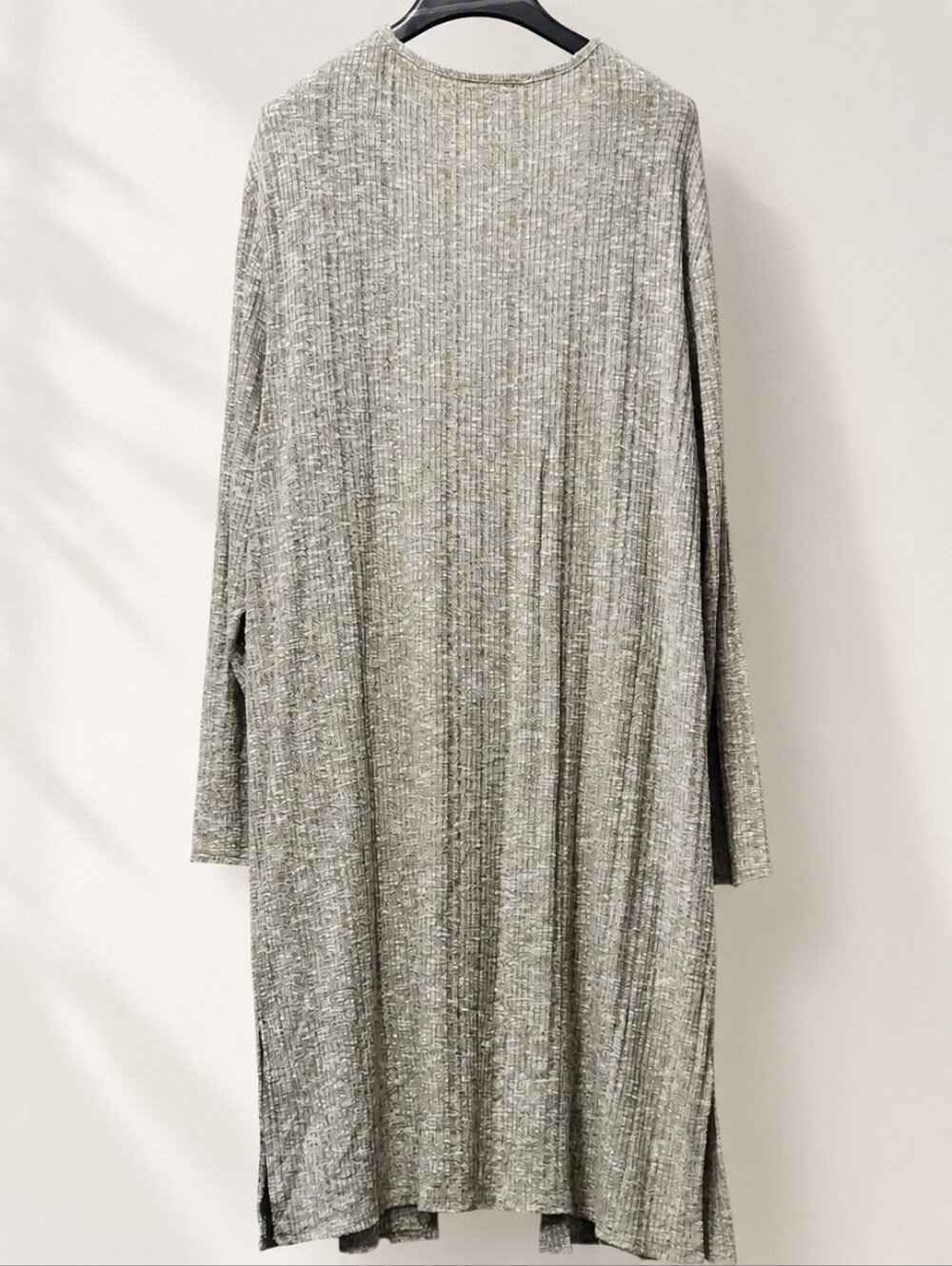 Nine West Coastal Grandmother Ribbed Duster Cardigan Pockets Size L - Picture 3 of 13